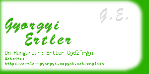 gyorgyi ertler business card